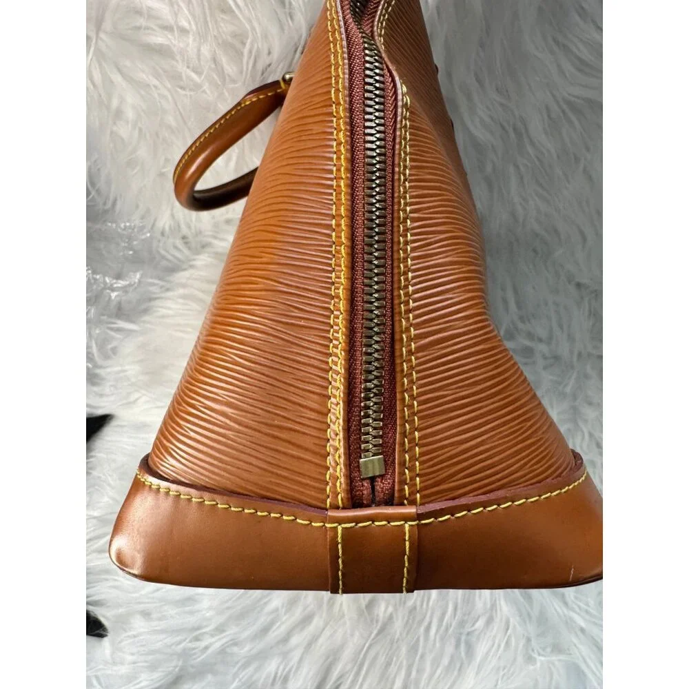 Louis Vuitton Alma PM Epi Leather Handbag With Gold Hardware